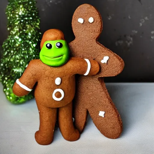 Image similar to Gingerbread man with Shrek