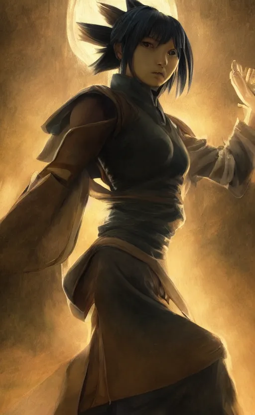 Image similar to a girl from final fantasy live action, toph beifong, evocative, mystical night, very very very very detailed, award winning, masterpiece digital painting by greg rutkowski, alex grey, artstation, 4 k wallpaper