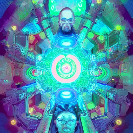 Image similar to skill magic geek inside matrix deepdream radiating a glowing aura stuff loot legends stylized digital illustration video game icon artstation lois van baarle, ilya kuvshinov, rossdraws,