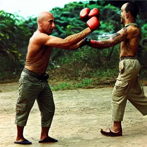 Image similar to a photo of joe rogan fighting in vietnam