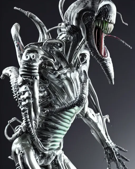 xenomorph by yoshitaka amano, made of glass, 4 k, Stable Diffusion