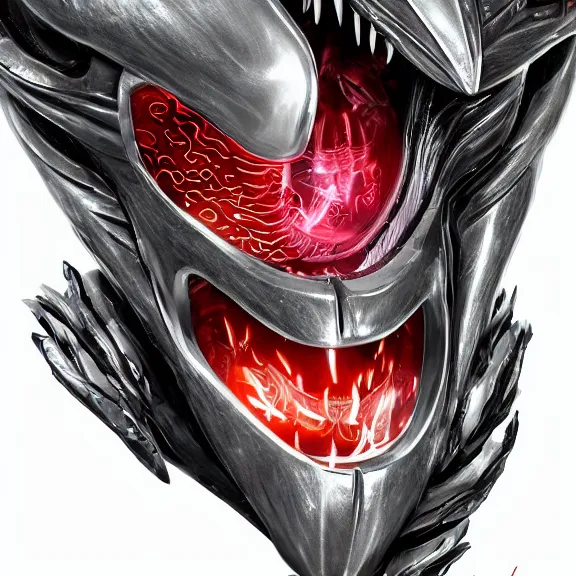 Image similar to close up mawshot of a cute elegant beautiful stunning hot anthropomorphic female robot dragon, with sleek silver metal armor, glowing OLED visor, facing the camera, the open dragon maw being highly detailed, with a gullet at the end and a long tongue, you looking into the maw, food pov, micro pov, vore, digital art, pov furry art, anthro art, furry, warframe art, high quality, 3D realistic, dragon mawshot art, maw art, macro art, micro art, dragon art, Furaffinity, Deviantart, Eka's Portal, G6