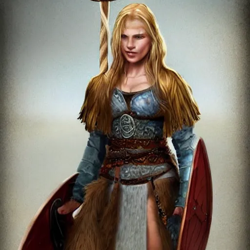 beautiful viking woman, blonde, tall, brawny, d & d, | Stable Diffusion ...