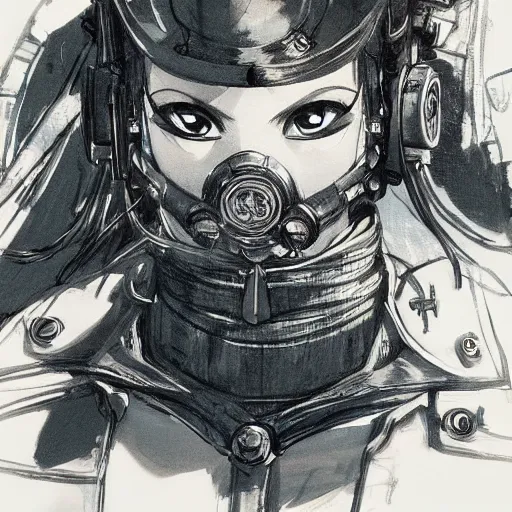 Image similar to beautiful portrait of a minion wearing a fancy naval uniform, concept art by yoji shinkawa, felt tip pen, intricate detail, sharp focus, illustration