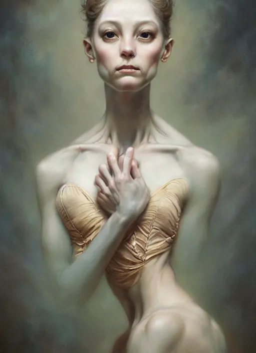 Image similar to ultra realistic, beautiful prima ballerina, in the style of peter mohrbacher by weta digital and beth cavener, high face symmetry, intricate, masterpiece, award winning, high face symmetry, intricate