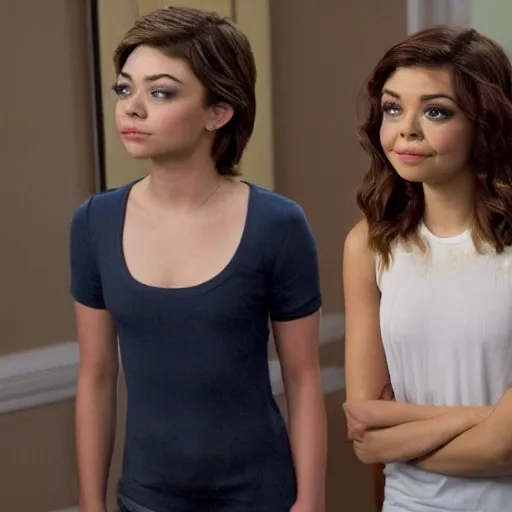 Prompt: sarah hyland as ariel winters in modern family