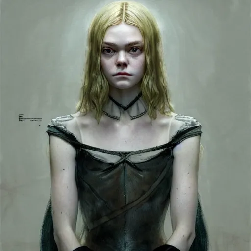 Prompt: symmetry!! portrait of elle fanning in dark souls in the world of andrew wyeth, horror, fashion, dark!! intricate, elegant, highly detailed, digital painting, artstation, concept art, smooth, sharp focus, illustration, art by artgerm and greg rutkowski and alphonse mucha