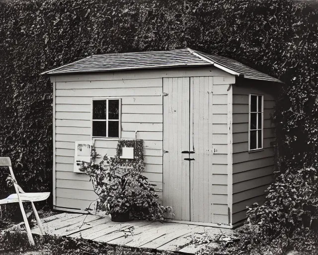 Prompt: IKEA catalogue photo of a shed, by Gustav Dore