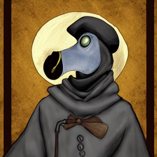 Prompt: a plague doctor,art by Nixeu on deviantart