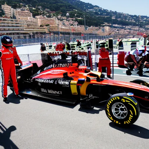 Image similar to monte carlo grand prix pit lane fire