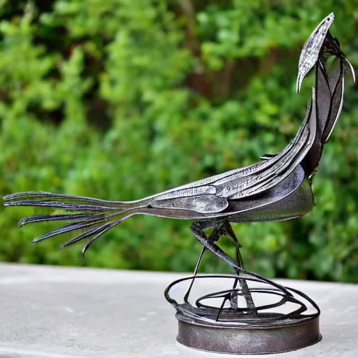 Image similar to metal bird sculpture by christian funnell