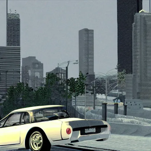 Image similar to “ a still of gojira, gta iii graphics aesthetic ”