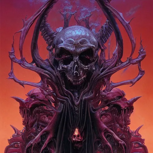 Image similar to Death metal cover art by Wayne Barlowe and Gigger and Bill Ellis, trending on artstation