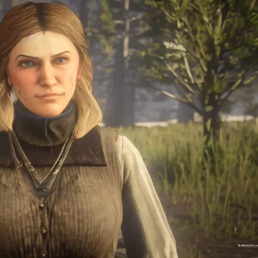 Image similar to Sadie from Red Dead Redemption 2 in Skyrim