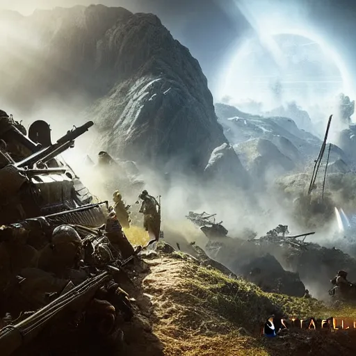 Image similar to Battlefield 1, sharp, unreal engine fantasy art, highly detailed, masterpiece