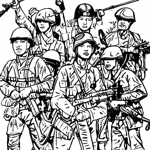 Image similar to Vietnam War coloring book