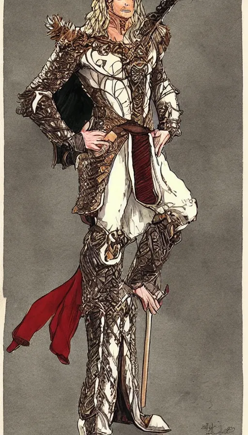 Prompt: siegfried from the nibelungen saga, costume design