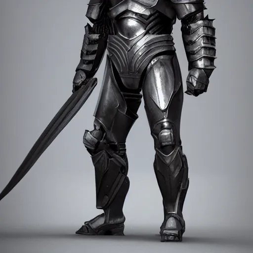Prompt: a photorealistic 3D render full body dark side knight wearing armor made of iron, unreal engine, octane render, cinematic lighting, a sense of evil, hard surface character concept art, character design, hyper realism, high detail, depth of field, stunning cgsociety