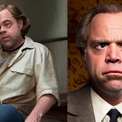 Prompt: paul giamatti portray george w. bush, still from once upon a time in hollywood ( 2 0 1 9 )