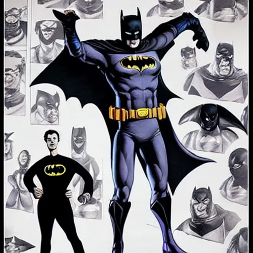 Prompt: batman full body character design by Alex ross