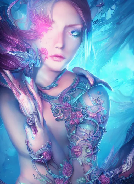 Image similar to dreamscape, female, ross tran, vivid colors, anatomical, highly detailed sculpture, intricate detailed, ommatidia, 8 k, cinematic atmosphere, post - processing