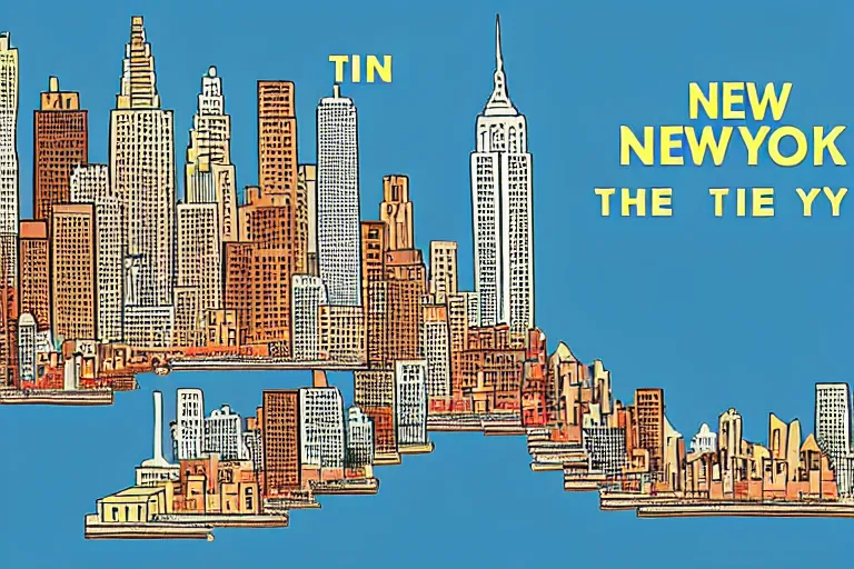 Image similar to new york in the style of 1 5 0 0 b. d