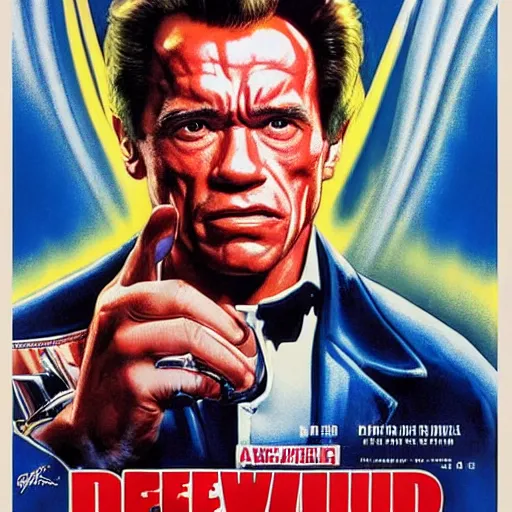 Prompt: Poster by Drew Struzan for the movie Loaf House staring Arnold Schwarzenegger, released in 1986