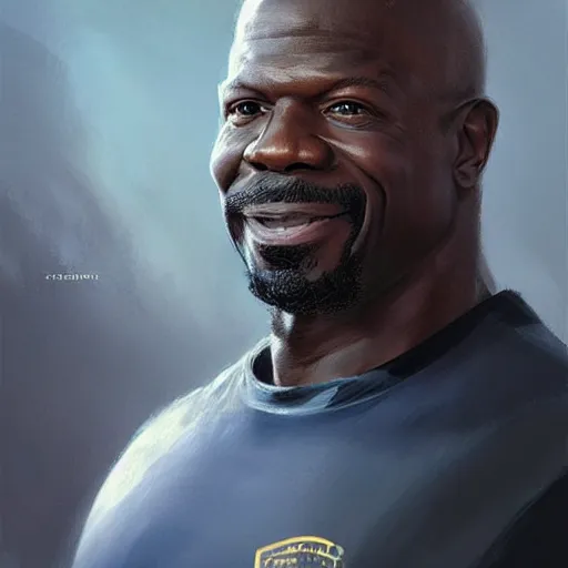 Image similar to “Portrait of Terry Alan Crews by Greg Rutkowski, young, manly, attractive, strong, older brother vibes, highly detailed portrait, scifi, digital painting, artstation, concept art, smooth, sharp foccus ilustration, Artstation HQ”