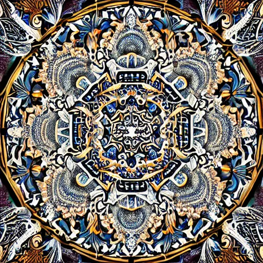 Image similar to beautiful ultradetailed baroque mandala, ultra - realistic, photorealism, rectilinear, trending on behance