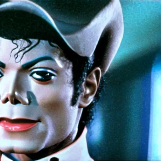 Image similar to A still of Michael Jackson in Star Trek (1966) realistic,detailed,close up