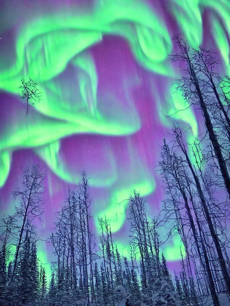 Image similar to thorncrown chapel johfra bosschart, northern lights by gerhard richter, northern lights by beeple