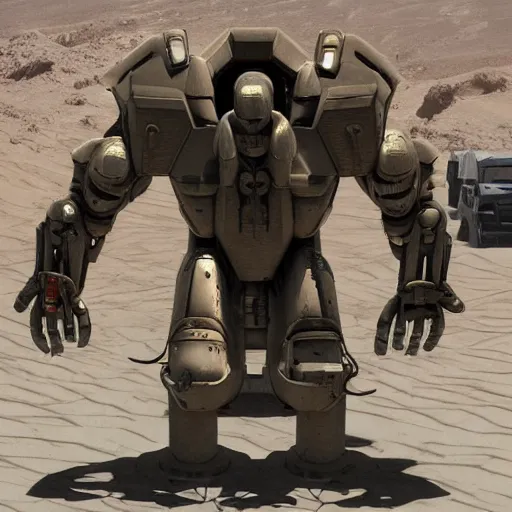 Image similar to SciFi industrial futuristic Brutalism brutalistic huge carrying vehicle desert