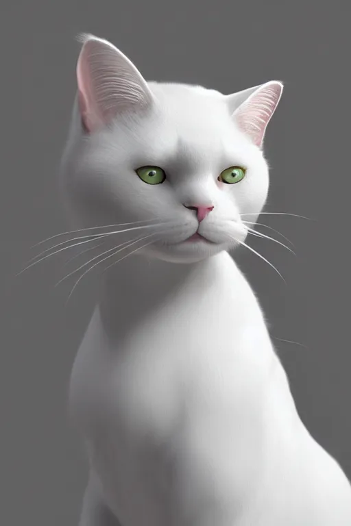 Prompt: a white cat wearing a formal overcoat, hyperrealistic, concept art, octane render, unreal engine 5, trending on DeviantArt, highly detailed, high quality, 8K, soft lighting, cute, studio background, studio lighting, realistic face, trending on Artstation, elegant clothes, profile picture