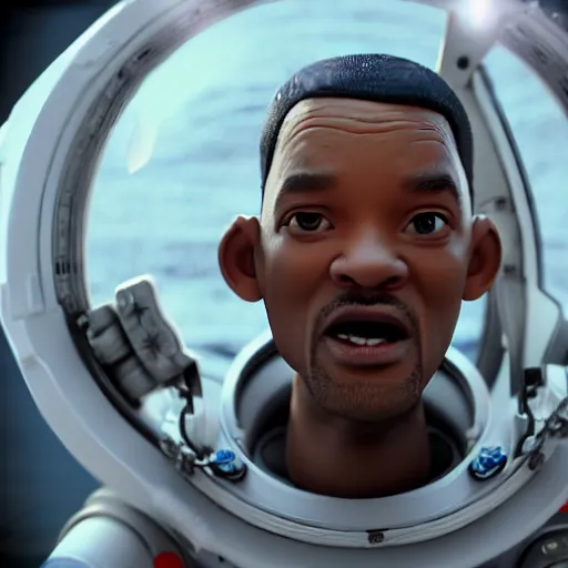 Prompt: will smith as a astronaut, claymation, 8 k, hyperdetalied, cgsociety,