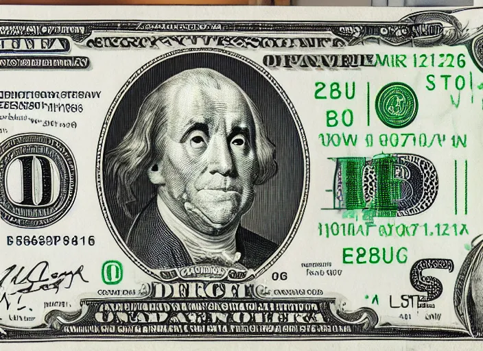 Image similar to currency design dollar bill, with the portrait of a capybara , currency symbols printed, highly detailed, realistic, octane render, uplight