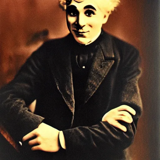 Prompt: charlie chaplin einstein portrait