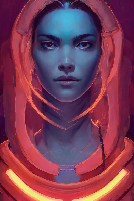 Image similar to portrait of lilith, perfectly symmetrical, tooth wu, dan mumford, beeple, wlop, rossdraws, james jean, marc simonetti, artstation giuseppe dangelico pino and michael garmash and rob rey and greg manchess and huang guangjian and makoto shinkai