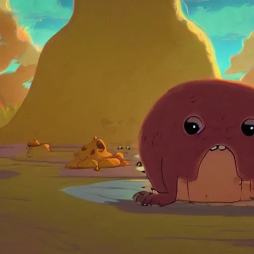 Prompt: amazing cute monster creature ,a screenshot from adventure time, by Salvador dali and Makoto Shinkai