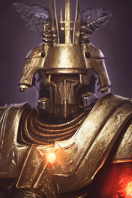 Image similar to queen portrait heros warhammer 4 0 k horus heresy fanart - the primarchs emperor by johannes helgeson animated with vfx concept artist & illustrator global illumination ray tracing hdr fanart arstation zbrush central hardmesh 8 k octane renderer comics stylized