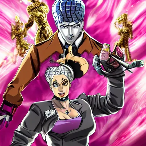 Image similar to killer queen bites the dust, realistic, hdr, clear image, jojo bizzare adventure,