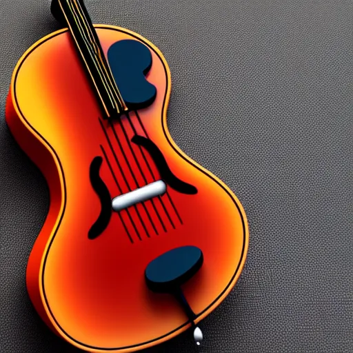 Prompt: guitar in cello shape