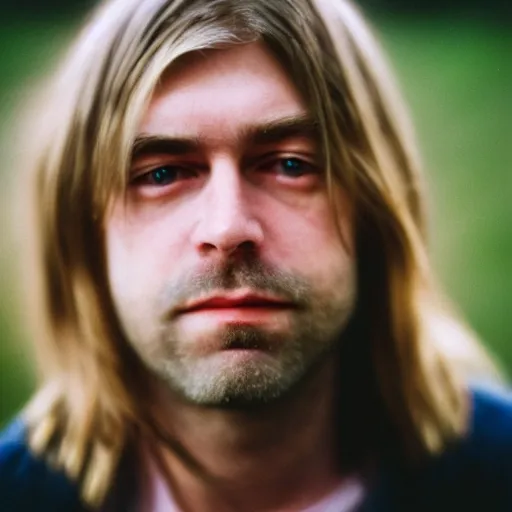 Image similar to dslr photo portrait still of kurt cobain in 2 0 2 2, 8 5 mm, f 1. 8