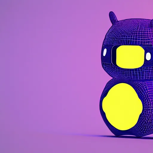 Image similar to portrait of a tamagotchi, japanese video game, 3 d render, risograph