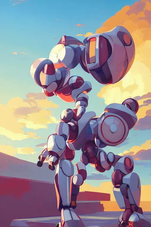 Image similar to metabots medabots medarotto medarot robot minimalist comics, behance hd by jesper ejsing, by rhads, makoto shinkai and lois van baarle, ilya kuvshinov, rossdraws global illumination ray tracing hdr radiating a glowing aura