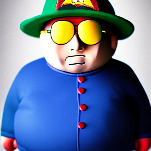 Prompt: Eric Cartman from south park realistic, 4k award winning photography portrait