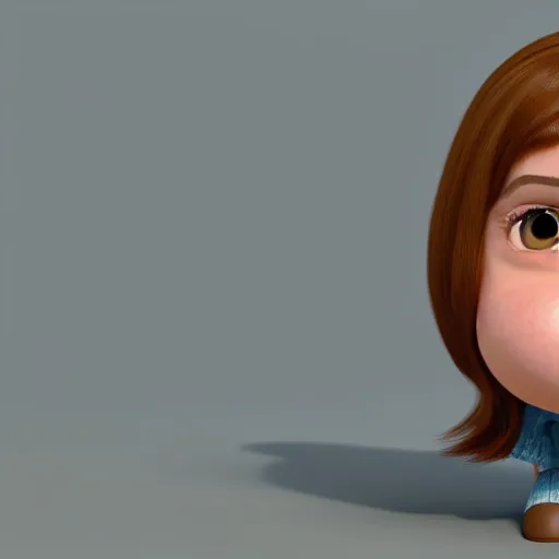 Prompt: A portrait of a chubby woman, a cute 3d cgi toon woman with brown hair in a Bob, brown eyes, full face, olive skin, romanian heritage, cute outfit, medium shot, mid-shot, hyperdetailed, 8k, trending on artstation, as a Pixar character
