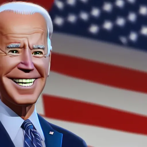 Image similar to joe biden on meth as seen in award winning animated pixar movie 4k octane render