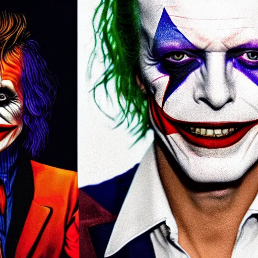 Prompt: David Bowie as The Joker