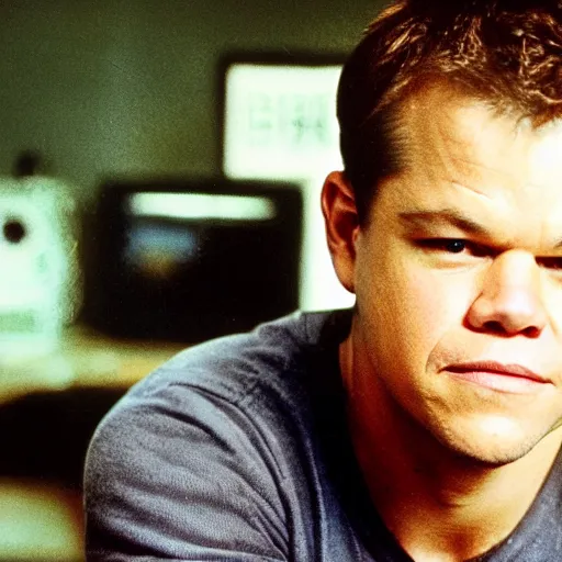 Prompt: matt damon 1 9 8 0 s rock band singer