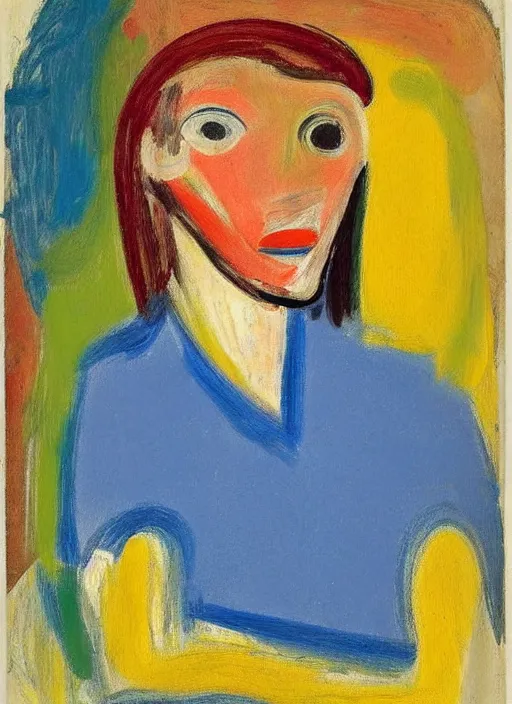 Prompt: willem de kooning, portrait of a girl